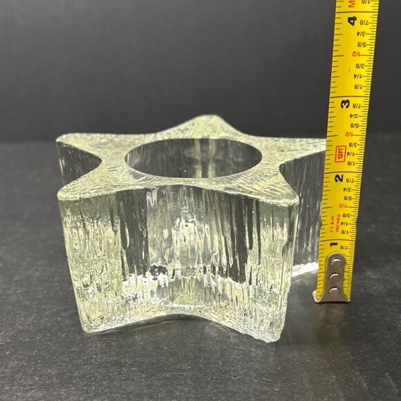 Vintage Avon Star Bright Textured Glass Votive Candle Holder 1980's - Picture 4 of 6